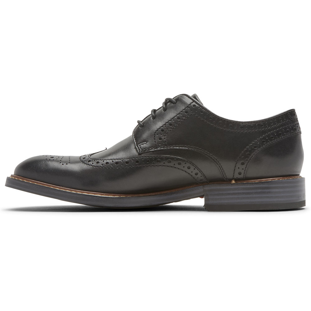 Zapatos Con Cordones Rockport Hombre Mexico - Kenton Wingtip Negros - ZCKIO1732